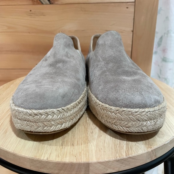Stuart Weitzman Nugal Slip On Espadrilles in Taupe-Grey Suede Size 9 - Picture 9 of 10